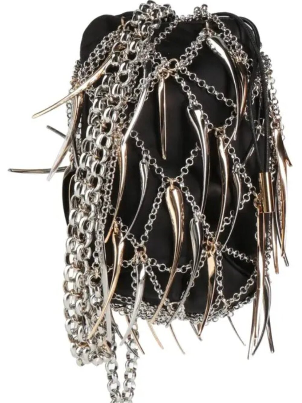 RABANNE bucket bag - silver and gold
